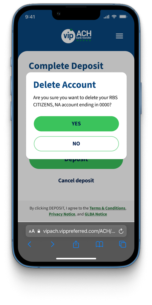 Patrons can delete accounts