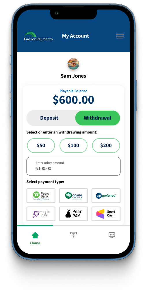 Enter amount and Select Pay by Bank