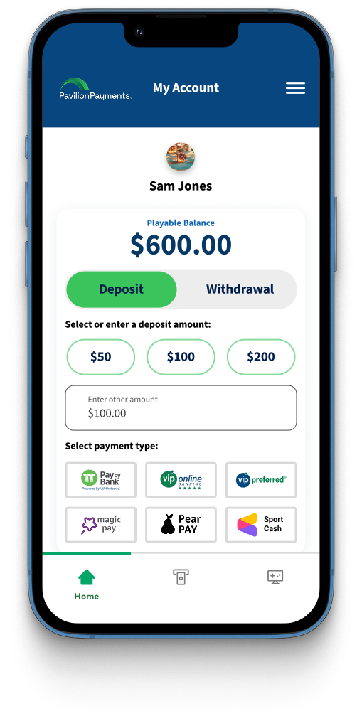 Enter amount and Select VIPP